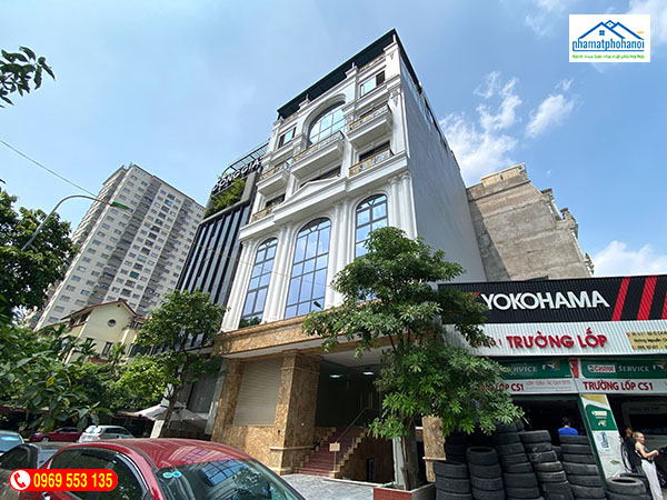 Hình ảnh tòa nhà văn phòng 8 tầng mặt phố tú mỡ nam trung yên - ảnh Nhamatphohanoi.com