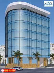 Hình ảnh tòa nhà văn phòng 8 tầng lô góc mặt phố dịch vọng hậu - Ảnh nhamatphohanoi.com